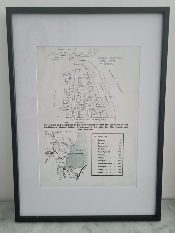 Framed Original Kuratau Sales Brochure from 1963 - Image 3