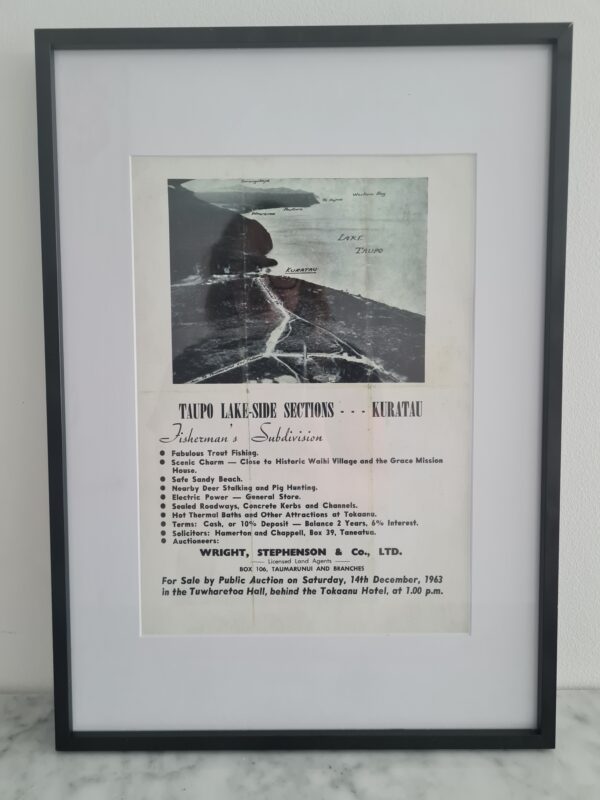Framed Original Kuratau Sales Brochure from 1963 - Image 4